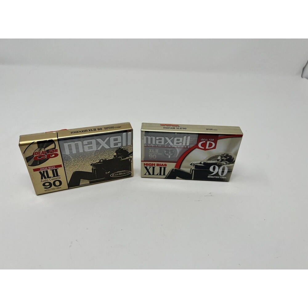 Maxell XLII 90 Audio Cassette IEC Type II High Bias Black Magnetite SEALED 2